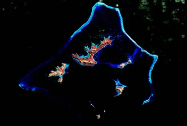 Coral reef photographed by NASA